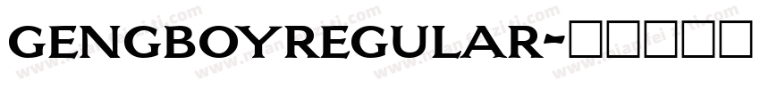 gengboyregular字体转换