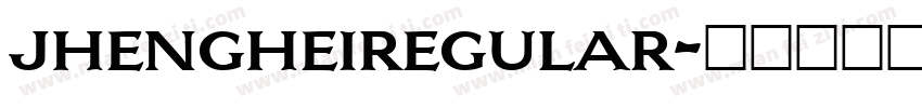 jhengheiregular字体转换