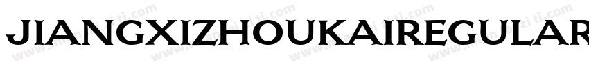 jiangxizhoukairegular字体转换