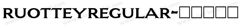 ruotteyregular字体转换