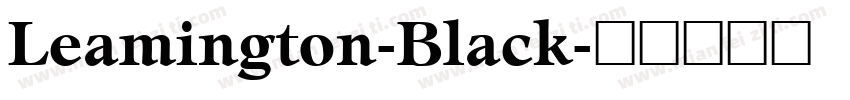 Leamington-Black字体转换