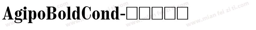 AgipoBoldCond字体转换