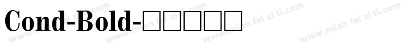 Cond-Bold字体转换