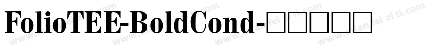 FolioTEE-BoldCond字体转换