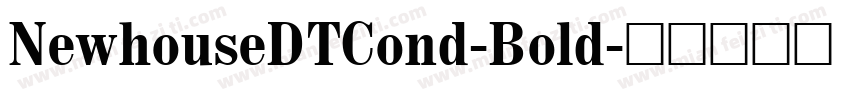 NewhouseDTCond-Bold字体转换