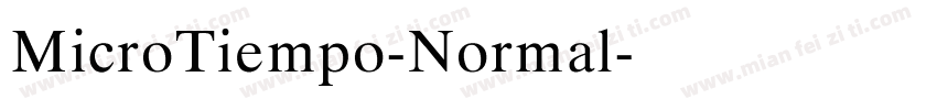 MicroTiempo-Normal字体转换
