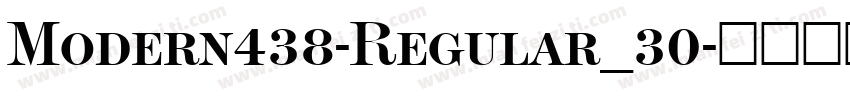 Modern438-Regular_30字体转换