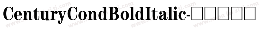 CenturyCondBoldItalic字体转换