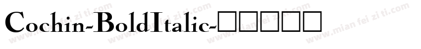 Cochin-BoldItalic字体转换