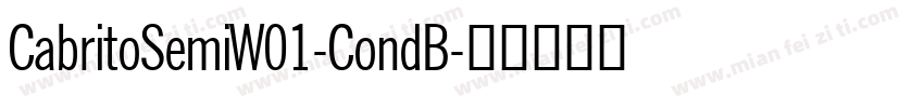 CabritoSemiW01-CondB字体转换