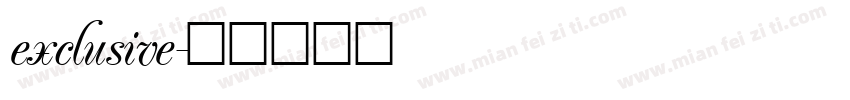 exclusive字体转换