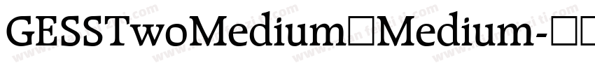 GESSTwoMedium一Medium字体转换
