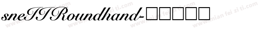 sneIIRoundhand字体转换