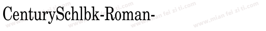 CenturySchlbk-Roman字体转换