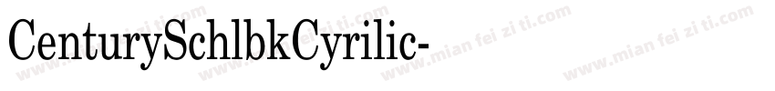 CenturySchlbkCyrilic字体转换