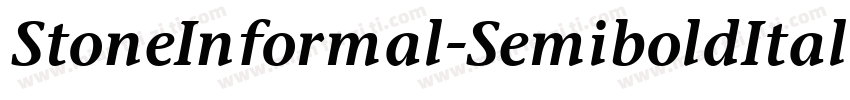 StoneInformal-SemiboldItalic字体转换