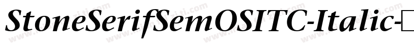 StoneSerifSemOSITC-Italic字体转换