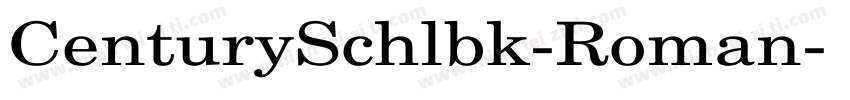 CenturySchlbk-Roman字体转换