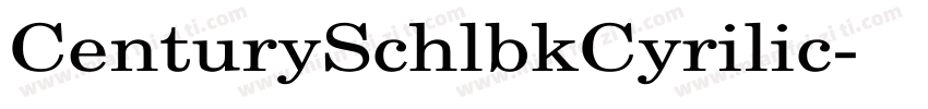 CenturySchlbkCyrilic字体转换
