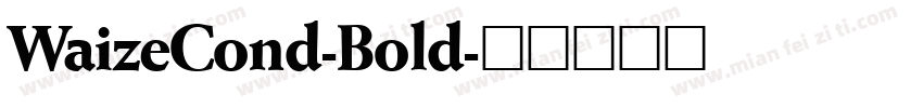 WaizeCond-Bold字体转换
