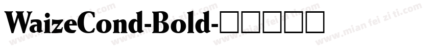 WaizeCond-Bold字体转换