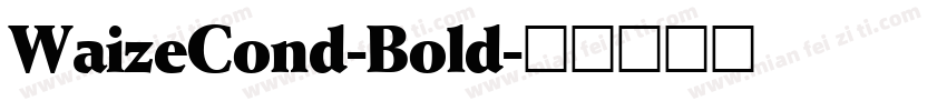 WaizeCond-Bold字体转换