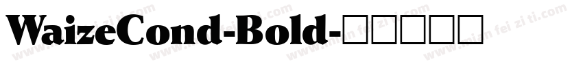 WaizeCond-Bold字体转换
