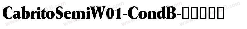 CabritoSemiW01-CondB字体转换