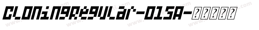 CloningRegular-O15A字体转换