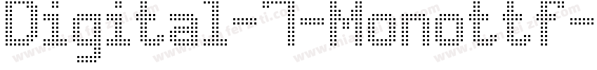 Digital-7-Monottf字体转换