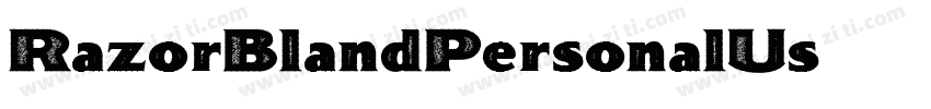 RazorBlandPersonalUs字体转换