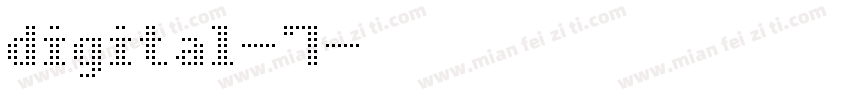 digital-7字体转换