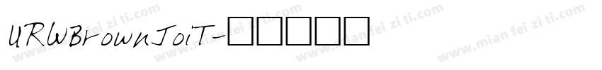 URWBrownJoiT字体转换