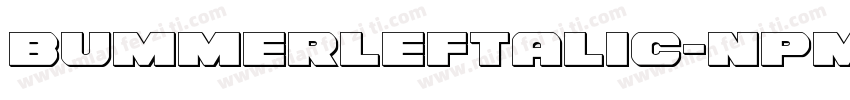 BummerLeftalic-nPmP字体转换
