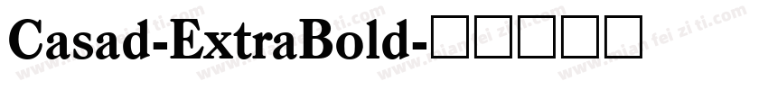 Casad-ExtraBold字体转换