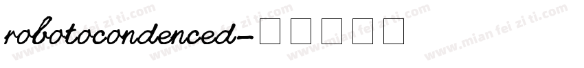 robotocondenced字体转换