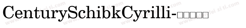 CenturySchibkCyrilli字体转换