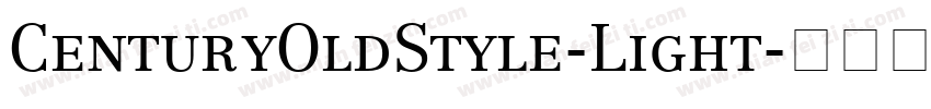 CenturyOldStyle-Light字体转换