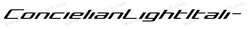 ConcielianLightItali字体转换