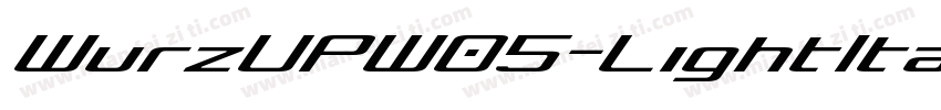 WurzUPW05-LightItali字体转换