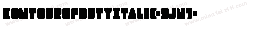 ContourOfDutyItalic-9jn7字体转换