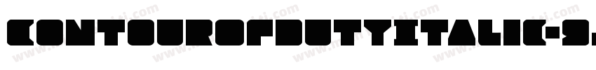 ContourOfDutyItalic-9jn7字体转换