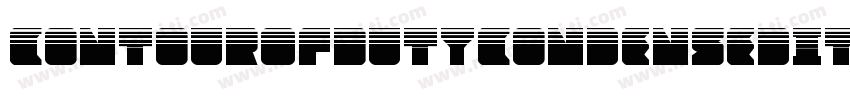 ContourOfDutyCondensedItal-JPXE字体转换