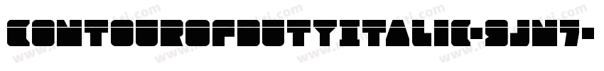 ContourOfDutyItalic-9jn7字体转换