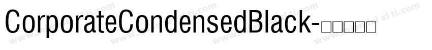 CorporateCondensedBlack字体转换