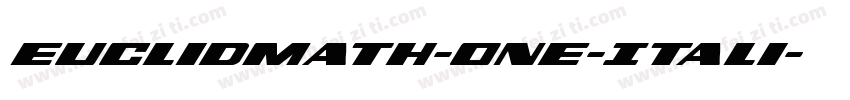 euclidmath-one-Itali字体转换