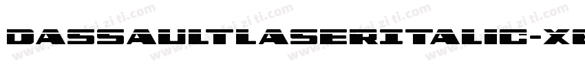 DassaultLaserItalic-X6Bd字体转换