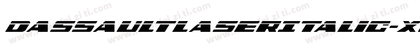 DassaultLaserItalic-X6Bd字体转换