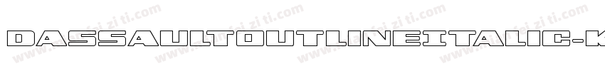 DassaultOutlineItalic-K647字体转换