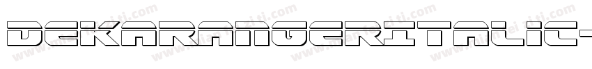 DekarangerItalic-G2Gm字体转换